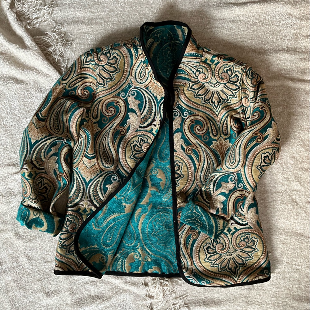 Reversible Jacquard Brocade Jacket